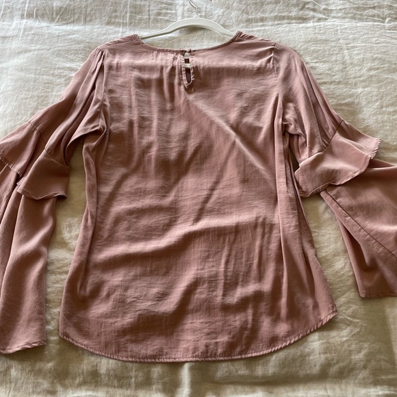 Pink Ruffle Sleeve Top - Picture 2 of 3